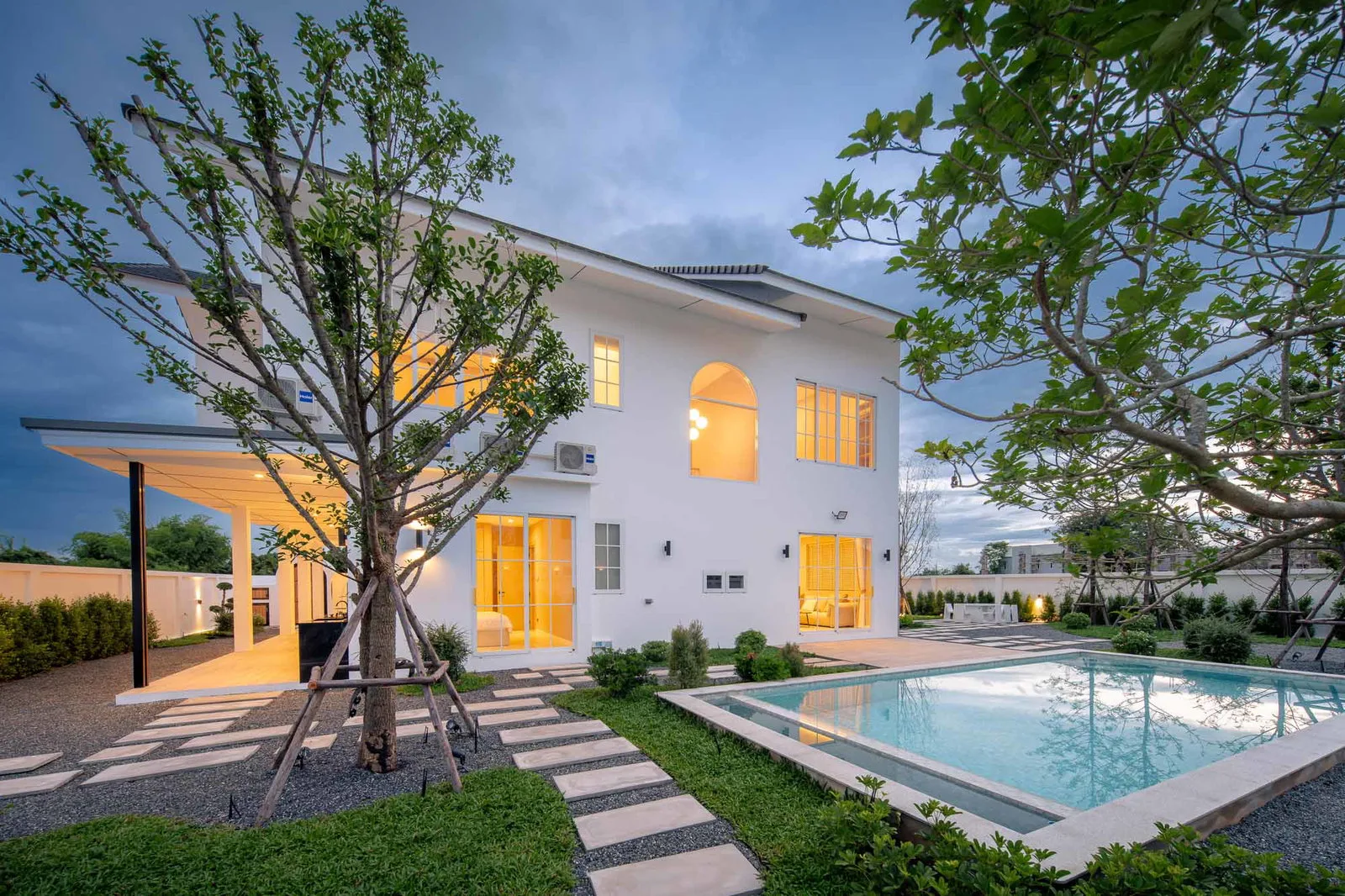 A modern family home in Mae Hia, Chiang Mai, with a garden and swimming pool