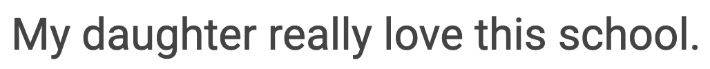 Screenshot of a May 2024 parent review describing a child enjoying Panyaden