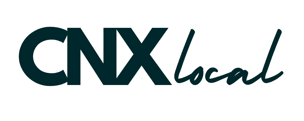 CNXlocal wordmark in dark ink