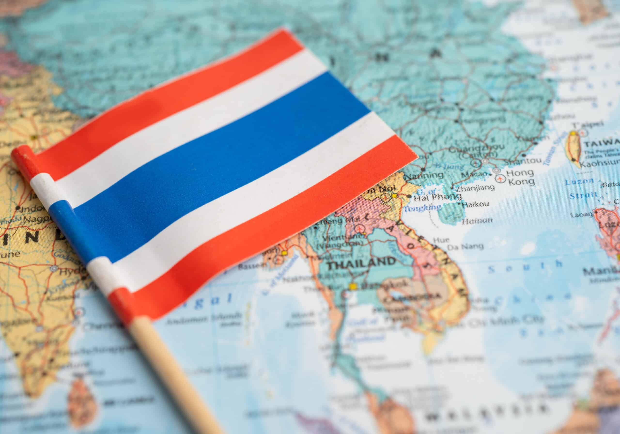 Thailand map showing strategic location